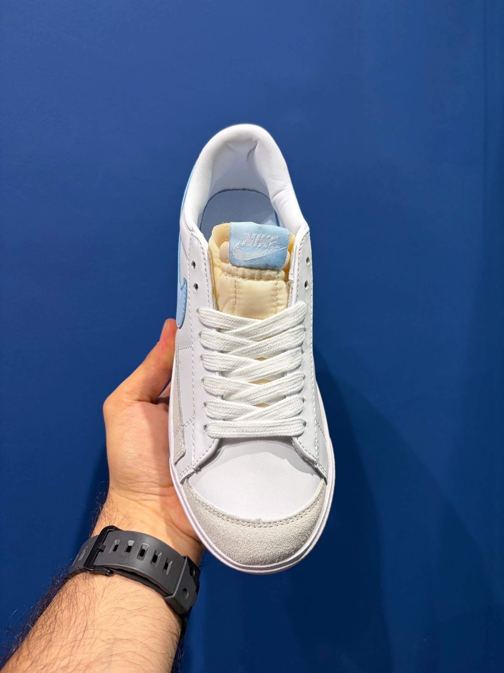 Nike blazer low 77 white blue نایک بلیزر لو 77 سفید آبی