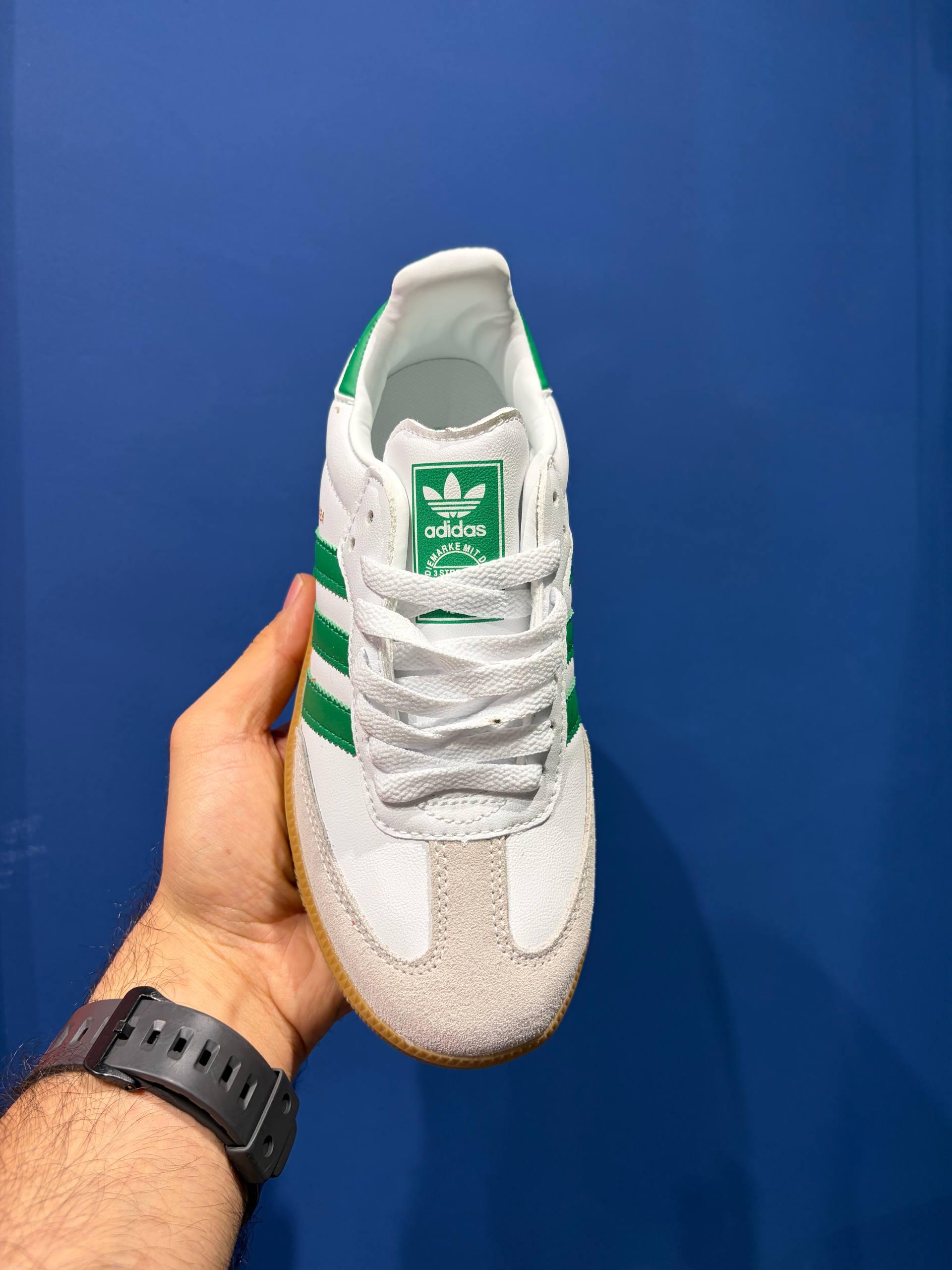 Adidas samba white & green آدیداس سامبا سفید و سبز